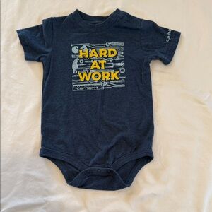 Carhartt Navy Graphic Baby Onesie